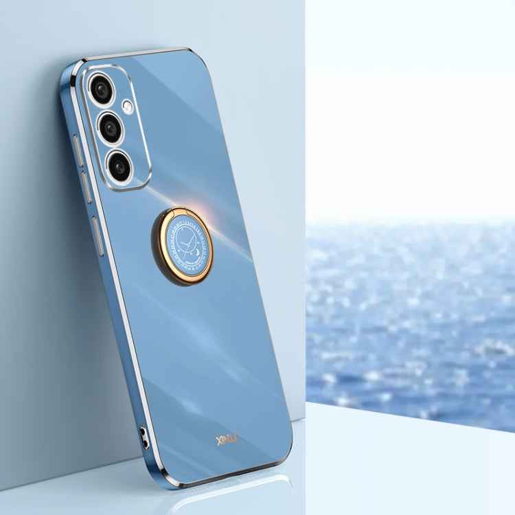 XINLI Straight Edge 6D Electroplate TPU Phone Case with Ring Holder, For Samsung Galaxy A15, For Samsung Galaxy A55, For Samsung Galaxy A35 5G, For Samsung Galaxy S24 Ultra 5G, For Samsung Galaxy S24+ 5G, For Samsung Galaxy S24 5G