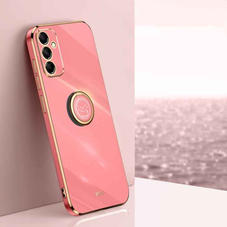 XINLI Straight Edge 6D Electroplate TPU Phone Case with Ring Holder, For Samsung Galaxy A15, For Samsung Galaxy A55, For Samsung Galaxy A35 5G, For Samsung Galaxy S24 Ultra 5G, For Samsung Galaxy S24+ 5G, For Samsung Galaxy S24 5G