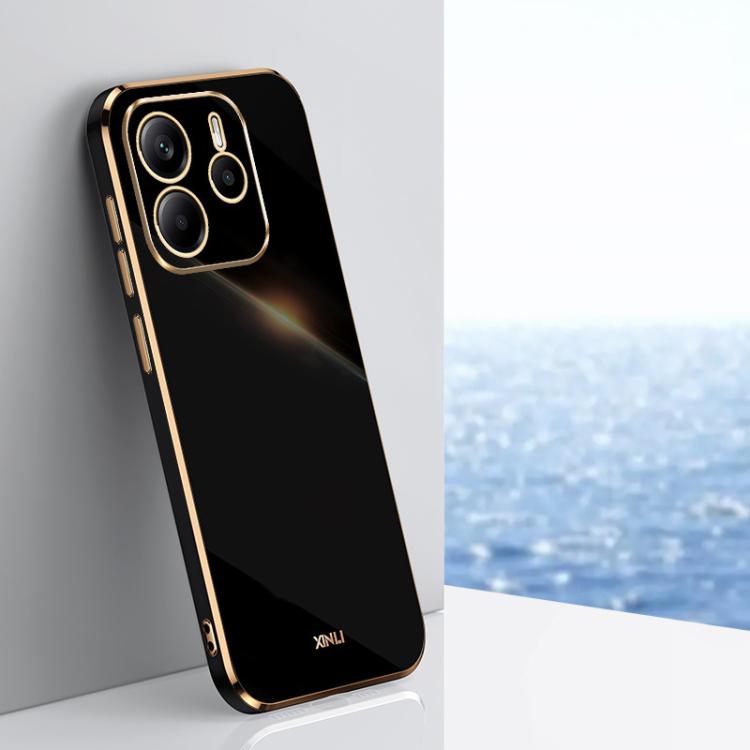 XINLI Straight Edge 6D Electroplate TPU Phone Case, For Redmi Note 14 4G 163.25mm, For Redmi Note 14 5G Global, For Redmi 14 4G, For Xiaomi Redmi Note 13 Pro 4G, For Xiaomi Redmi Note 13 4G, For Xiaomi Redmi 13C 5G