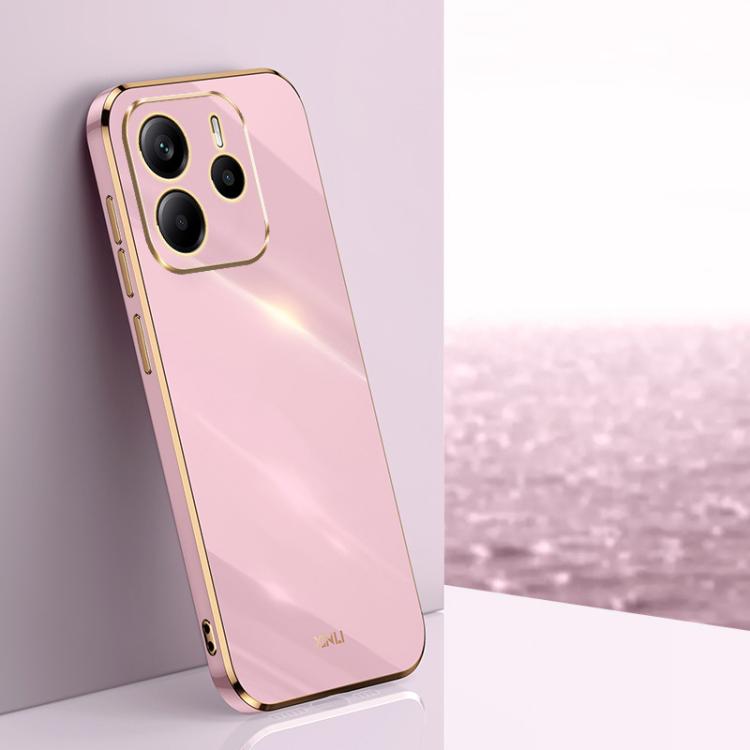 XINLI Straight Edge 6D Electroplate TPU Phone Case, For Redmi Note 14 4G 163.25mm, For Redmi Note 14 5G Global, For Redmi 14 4G, For Xiaomi Redmi Note 13 Pro 4G, For Xiaomi Redmi Note 13 4G, For Xiaomi Redmi 13C 5G