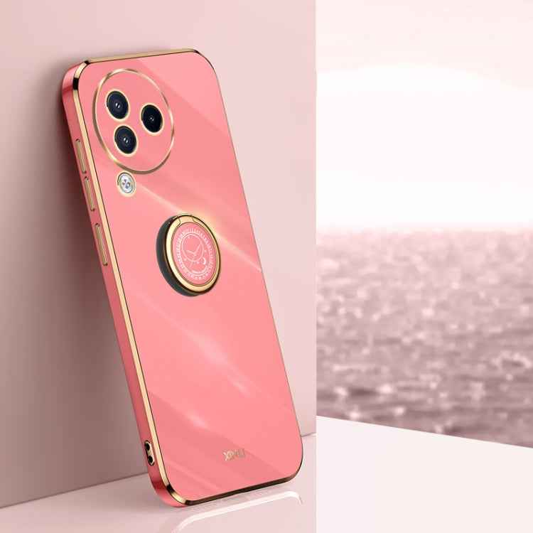 XINLI Straight Edge 6D Electroplate TPU Phone Case with Ring Holder, For Xiaomi Civi 3 5G, For Xiaomi Poco C55 4G, For Xiaomi Redmi Note 12 5G Global