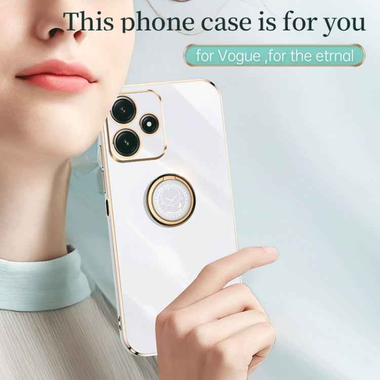 XINLI Straight Edge 6D Electroplate TPU Phone Case with Ring Holder, For Xiaomi Redmi Note 12R, For Xiaomi Redmi K70, For Xiaomi Redmi 12 4G, For Xiaomi Redmi Note 12S 4G, For Xiaomi Redmi Note 12 Pro 4G, For Xiaomi Redmi Note 12 Turbo