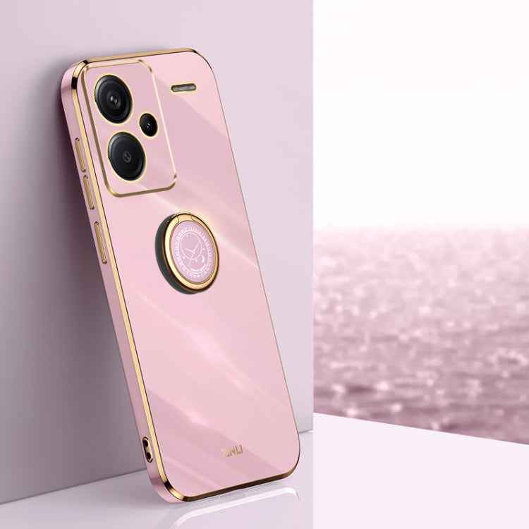 XINLI Straight Edge 6D Electroplate TPU Phone Case with Ring Holder, For Xiaomi 14, For Xiaomi Redmi Note 13 5G, For Xiaomi Redmi 13C 4G, For Xiaomi Redmi Note 13 Pro+, For Xiaomi Redmi Note 13 Pro, For Xiaomi Redmi K60 Ultra / Mi 13T