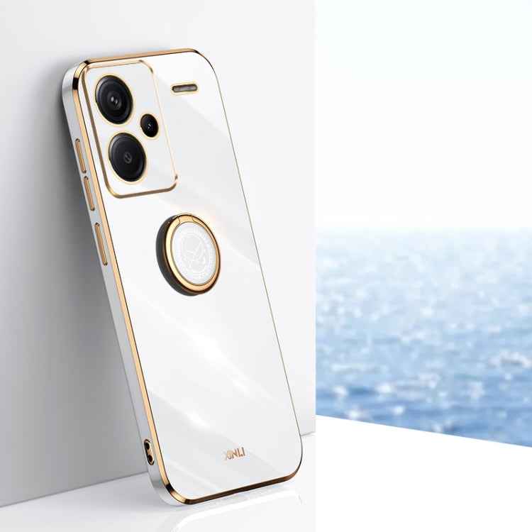 XINLI Straight Edge 6D Electroplate TPU Phone Case with Ring Holder, For Xiaomi 14, For Xiaomi Redmi Note 13 5G, For Xiaomi Redmi 13C 4G, For Xiaomi Redmi Note 13 Pro+, For Xiaomi Redmi Note 13 Pro, For Xiaomi Redmi K60 Ultra / Mi 13T