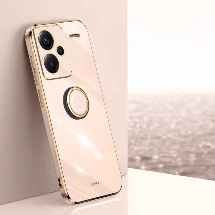 XINLI Straight Edge 6D Electroplate TPU Phone Case with Ring Holder, For Xiaomi 14, For Xiaomi Redmi Note 13 5G, For Xiaomi Redmi 13C 4G, For Xiaomi Redmi Note 13 Pro+, For Xiaomi Redmi Note 13 Pro, For Xiaomi Redmi K60 Ultra / Mi 13T