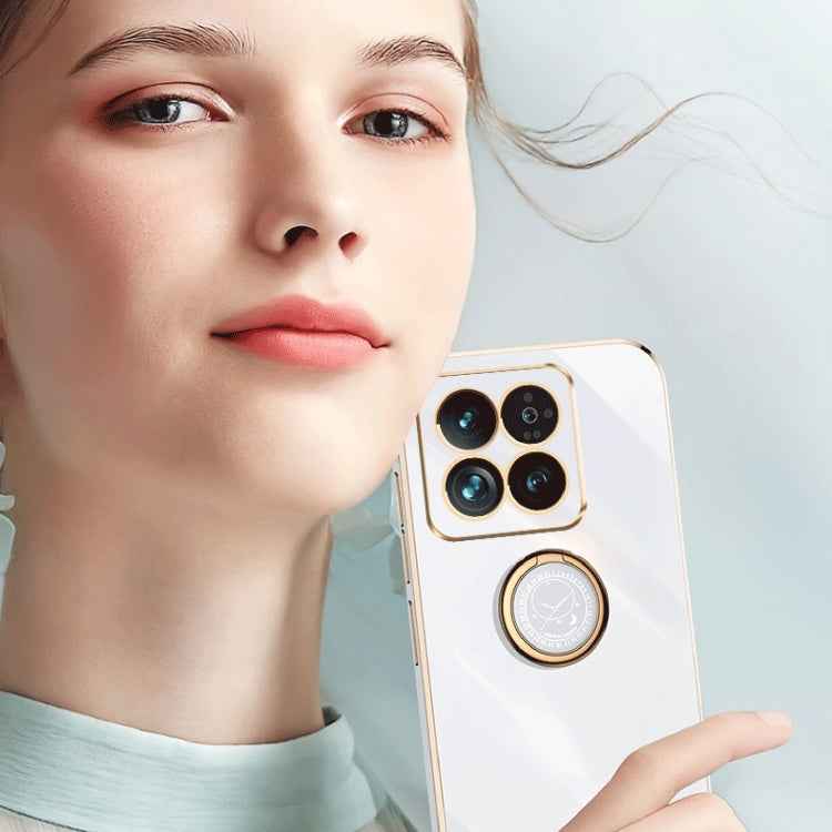 XINLI Straight Edge 6D Electroplate TPU Phone Case with Ring Holder, For Xiaomi 14, For Xiaomi Redmi Note 13 5G, For Xiaomi Redmi 13C 4G, For Xiaomi Redmi Note 13 Pro+, For Xiaomi Redmi Note 13 Pro, For Xiaomi Redmi K60 Ultra / Mi 13T