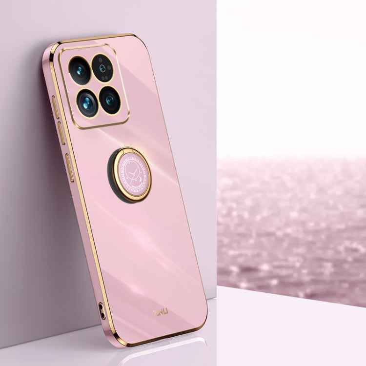 XINLI Straight Edge 6D Electroplate TPU Phone Case with Ring Holder, For Xiaomi 14, For Xiaomi Redmi Note 13 5G, For Xiaomi Redmi 13C 4G, For Xiaomi Redmi Note 13 Pro+, For Xiaomi Redmi Note 13 Pro, For Xiaomi Redmi K60 Ultra / Mi 13T