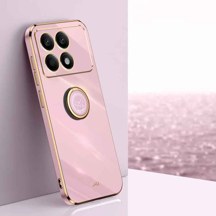XINLI Straight Edge 6D Electroplate TPU Phone Case with Ring Holder, For Redmi 14C 4G, For Xiaomi Redmi Note 13 Pro 4G, For Xiaomi Redmi Note 13 4G, For Xiaomi Redmi 13C 5G, For Xiaomi Redmi K70E, For Xiaomi 14 Pro
