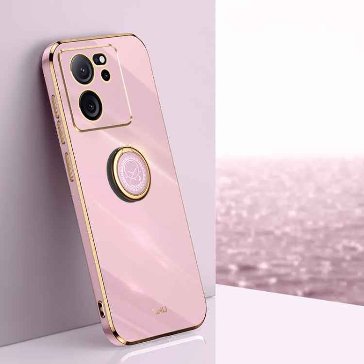 XINLI Straight Edge 6D Electroplate TPU Phone Case with Ring Holder, For Xiaomi 14, For Xiaomi Redmi Note 13 5G, For Xiaomi Redmi 13C 4G, For Xiaomi Redmi Note 13 Pro+, For Xiaomi Redmi Note 13 Pro, For Xiaomi Redmi K60 Ultra / Mi 13T