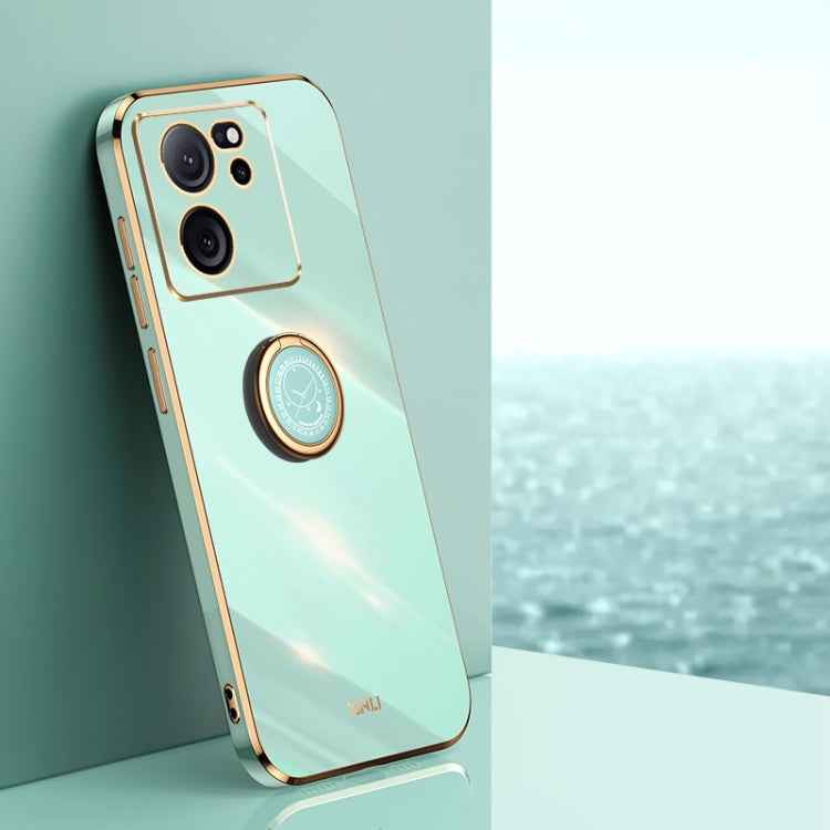 XINLI Straight Edge 6D Electroplate TPU Phone Case with Ring Holder, For Xiaomi 14, For Xiaomi Redmi Note 13 5G, For Xiaomi Redmi 13C 4G, For Xiaomi Redmi Note 13 Pro+, For Xiaomi Redmi Note 13 Pro, For Xiaomi Redmi K60 Ultra / Mi 13T