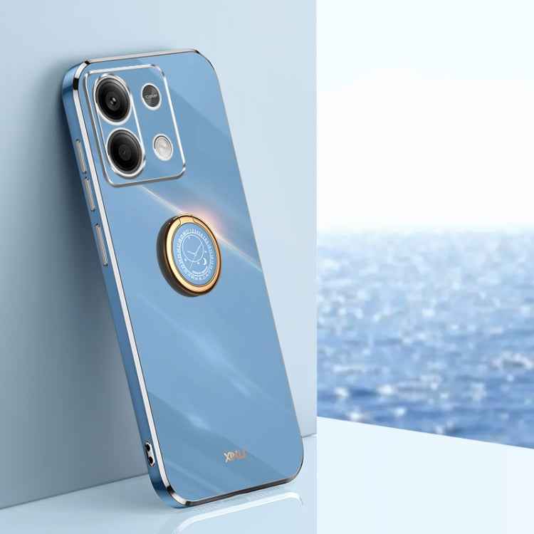 XINLI Straight Edge 6D Electroplate TPU Phone Case with Ring Holder, For Redmi 14C 4G, For Xiaomi Redmi Note 13 Pro 4G, For Xiaomi Redmi Note 13 4G, For Xiaomi Redmi 13C 5G, For Xiaomi Redmi K70E, For Xiaomi 14 Pro