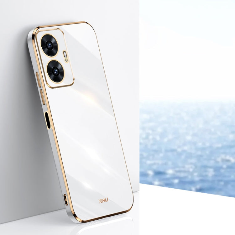XINLI Straight 6D Plating Gold Edge TPU Phone Case