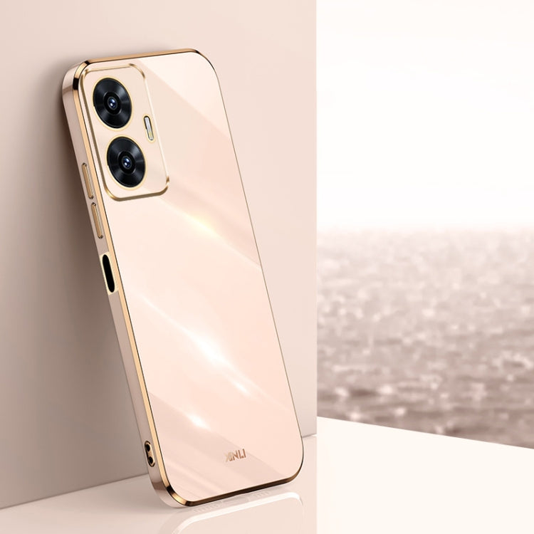 XINLI Straight 6D Plating Gold Edge TPU Phone Case