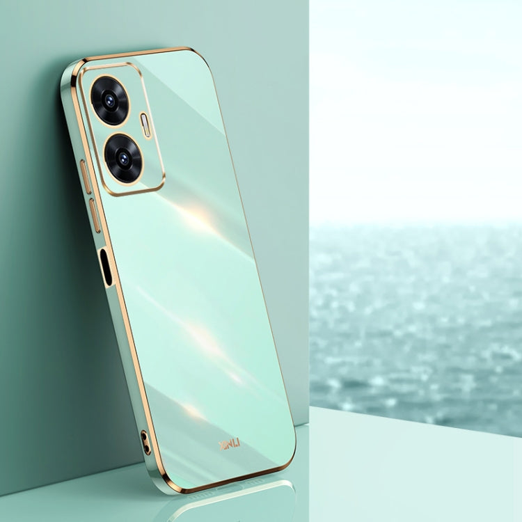 XINLI Straight 6D Plating Gold Edge TPU Phone Case