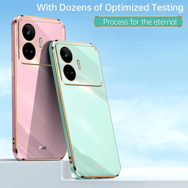 XINLI Straight 6D Plating Gold Edge TPU Phone Case