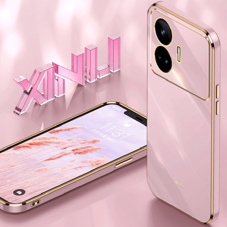XINLI Straight 6D Plating Gold Edge TPU Phone Case