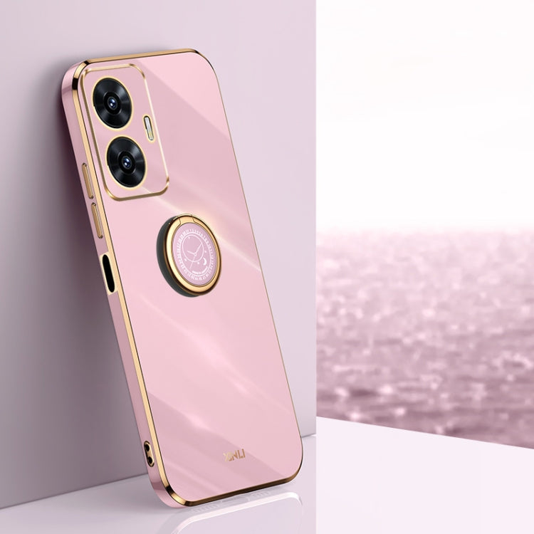 XINLI Straight Edge 6D Electroplate TPU Phone Case with Ring Holder, For Realme 11 5G, For Realme C53 2023, For Realme 11 Pro+ 5G, For Realme GT Neo5 SE, For Realme C55