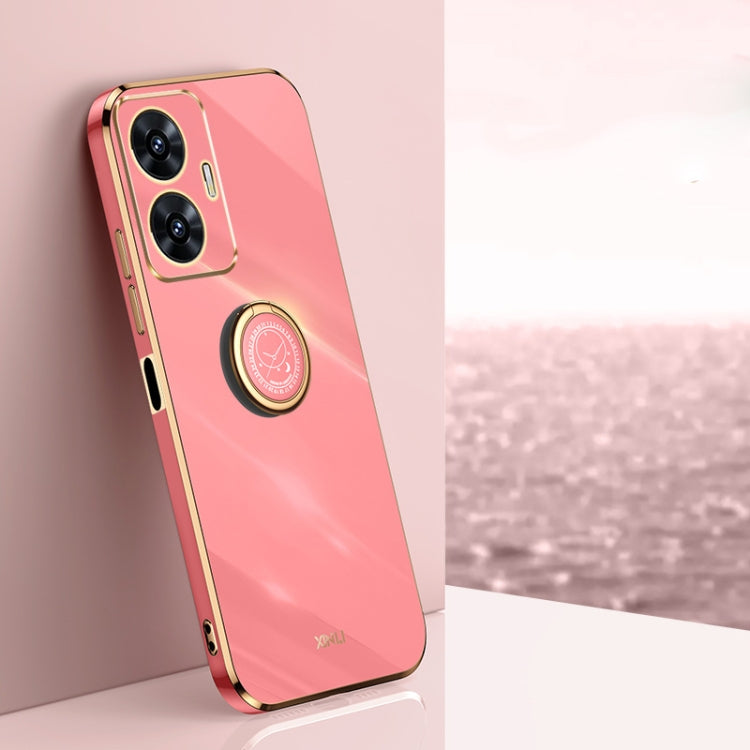 XINLI Straight Edge 6D Electroplate TPU Phone Case with Ring Holder, For Realme 11 5G, For Realme C53 2023, For Realme 11 Pro+ 5G, For Realme GT Neo5 SE, For Realme C55