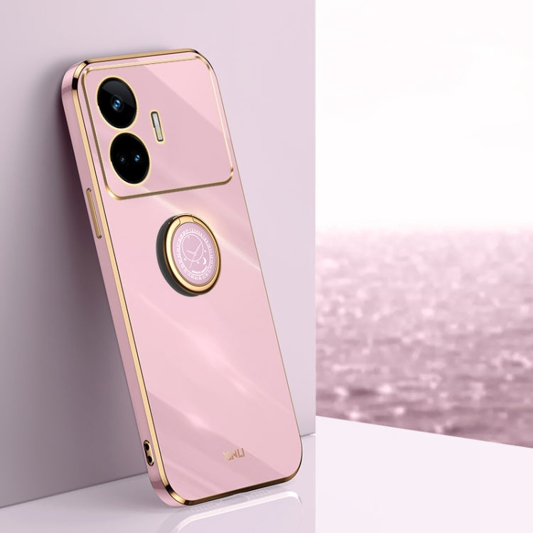 XINLI Straight Edge 6D Electroplate TPU Phone Case with Ring Holder, For Realme 11 5G, For Realme C53 2023, For Realme 11 Pro+ 5G, For Realme GT Neo5 SE, For Realme C55