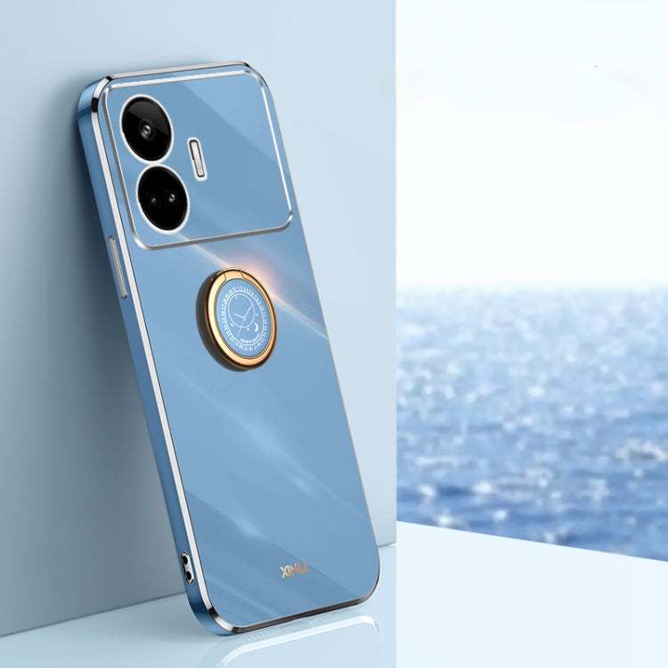 XINLI Straight Edge 6D Electroplate TPU Phone Case with Ring Holder, For Realme 11 5G, For Realme C53 2023, For Realme 11 Pro+ 5G, For Realme GT Neo5 SE, For Realme C55
