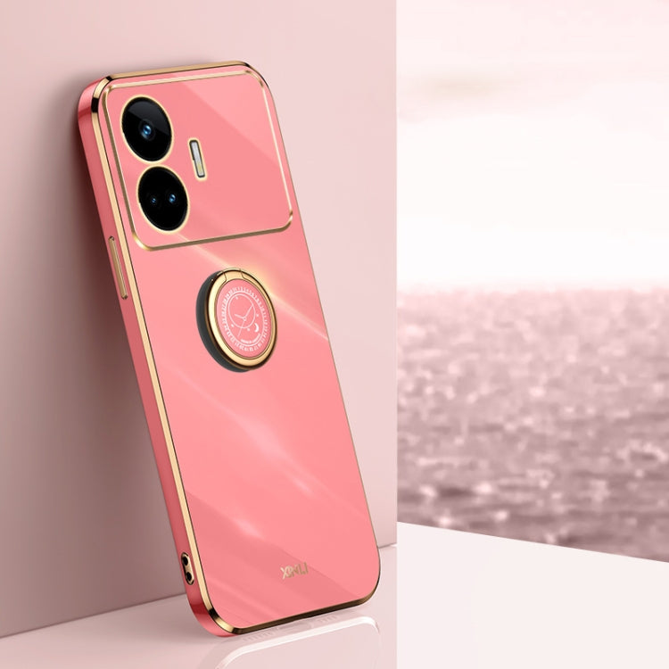 XINLI Straight Edge 6D Electroplate TPU Phone Case with Ring Holder, For Realme 11 5G, For Realme C53 2023, For Realme 11 Pro+ 5G, For Realme GT Neo5 SE, For Realme C55