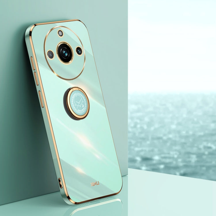 XINLI Straight Edge 6D Electroplate TPU Phone Case with Ring Holder, For Realme 11 5G, For Realme C53 2023, For Realme 11 Pro+ 5G, For Realme GT Neo5 SE, For Realme C55