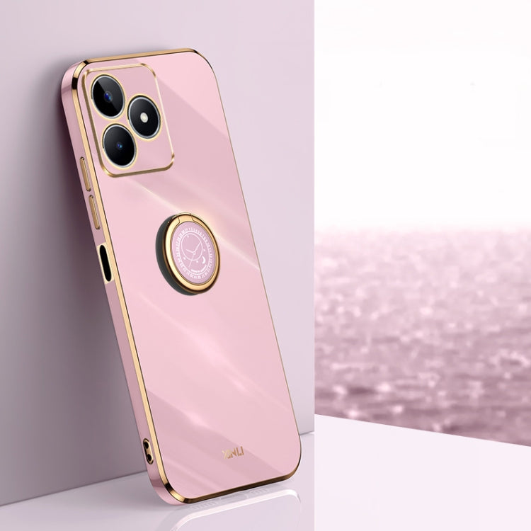 XINLI Straight Edge 6D Electroplate TPU Phone Case with Ring Holder, For Realme 11 5G, For Realme C53 2023, For Realme 11 Pro+ 5G, For Realme GT Neo5 SE, For Realme C55