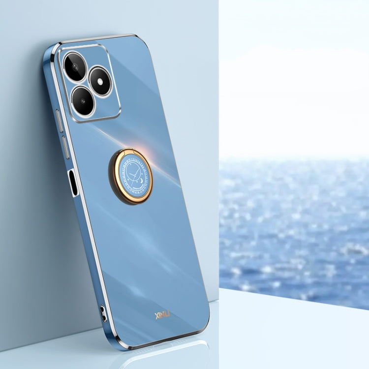 XINLI Straight Edge 6D Electroplate TPU Phone Case with Ring Holder, For Realme 11 5G, For Realme C53 2023, For Realme 11 Pro+ 5G, For Realme GT Neo5 SE, For Realme C55