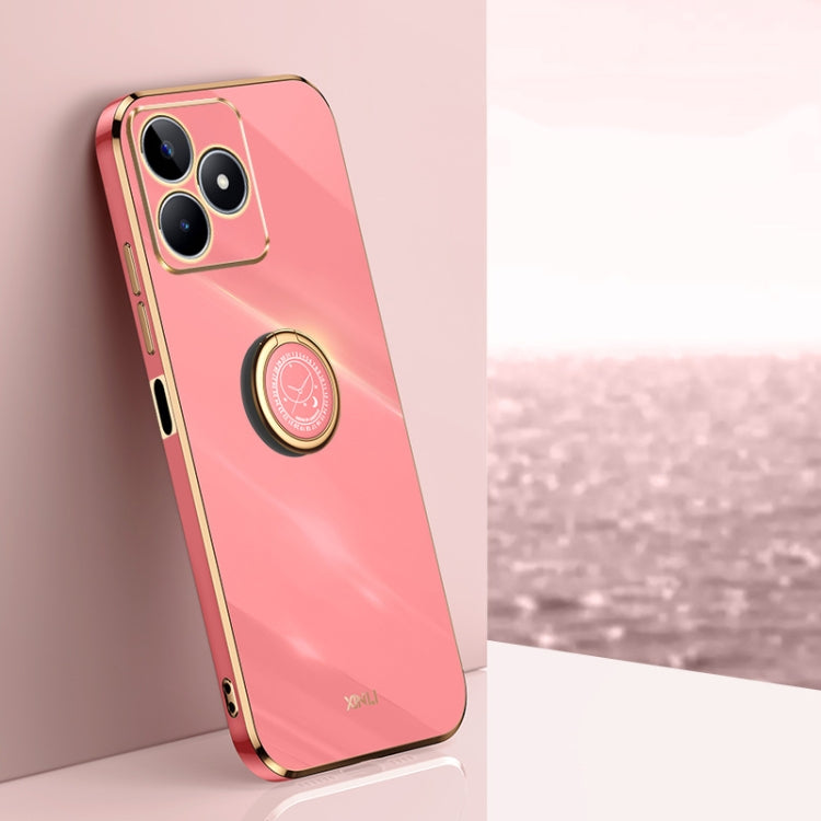 XINLI Straight Edge 6D Electroplate TPU Phone Case with Ring Holder, For Realme 11 5G, For Realme C53 2023, For Realme 11 Pro+ 5G, For Realme GT Neo5 SE, For Realme C55