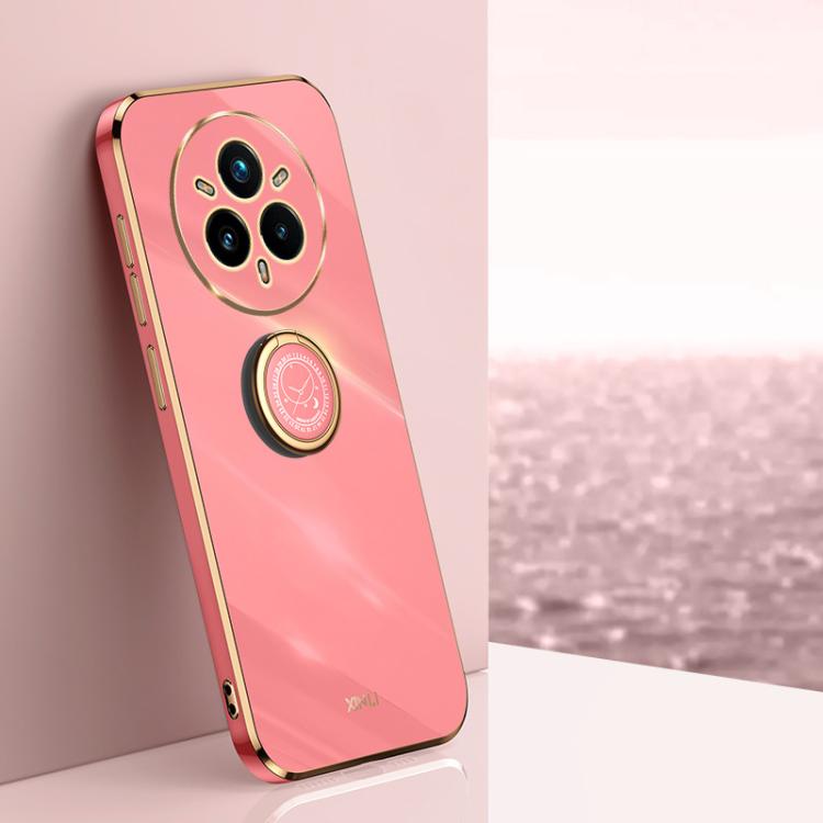 XINLI Straight Edge 6D Electroplate TPU Phone Case with Ring Holder, For Realme Neo7 SE, For Realme14 Pro+, For Realme C75, For Realme GT 7 Pro 5G, For Realme Note 60 4G, For Realme 13 Pro Global