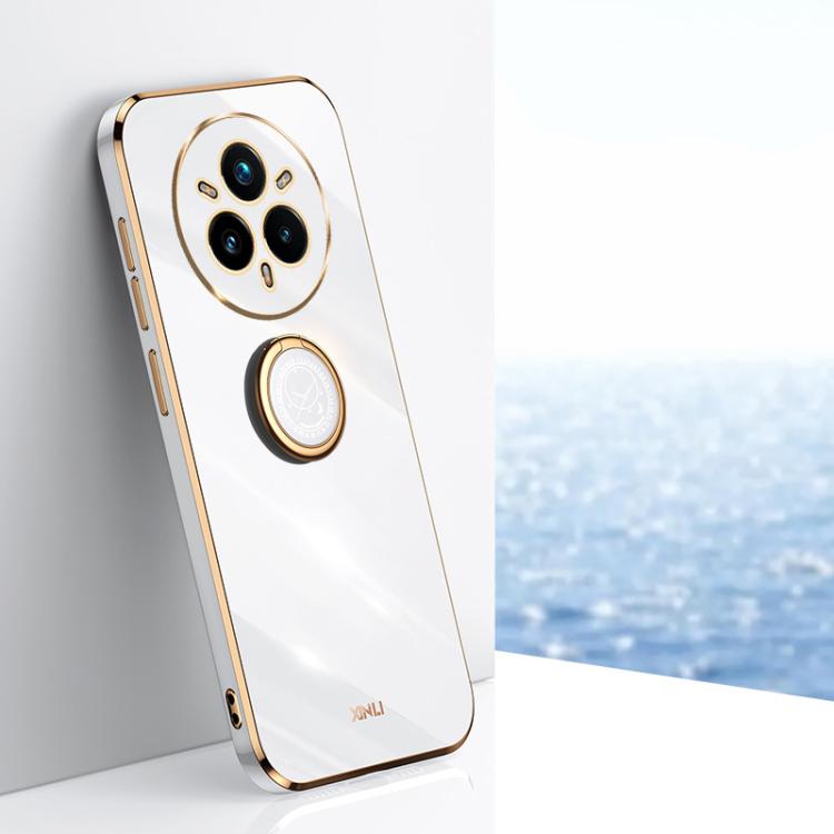 XINLI Straight Edge 6D Electroplate TPU Phone Case with Ring Holder, For Realme Neo7 SE, For Realme14 Pro+, For Realme C75, For Realme GT 7 Pro 5G, For Realme Note 60 4G, For Realme 13 Pro Global