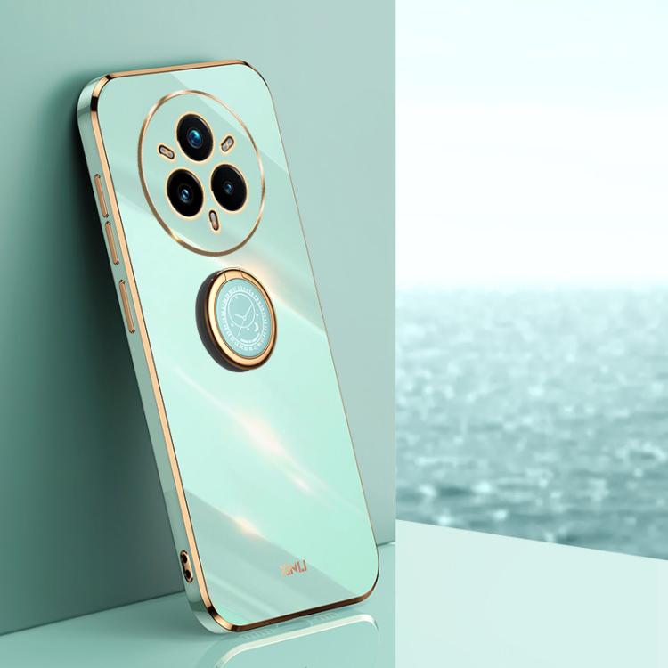 XINLI Straight Edge 6D Electroplate TPU Phone Case with Ring Holder, For Realme Neo7 SE, For Realme14 Pro+, For Realme C75, For Realme GT 7 Pro 5G, For Realme Note 60 4G, For Realme 13 Pro Global