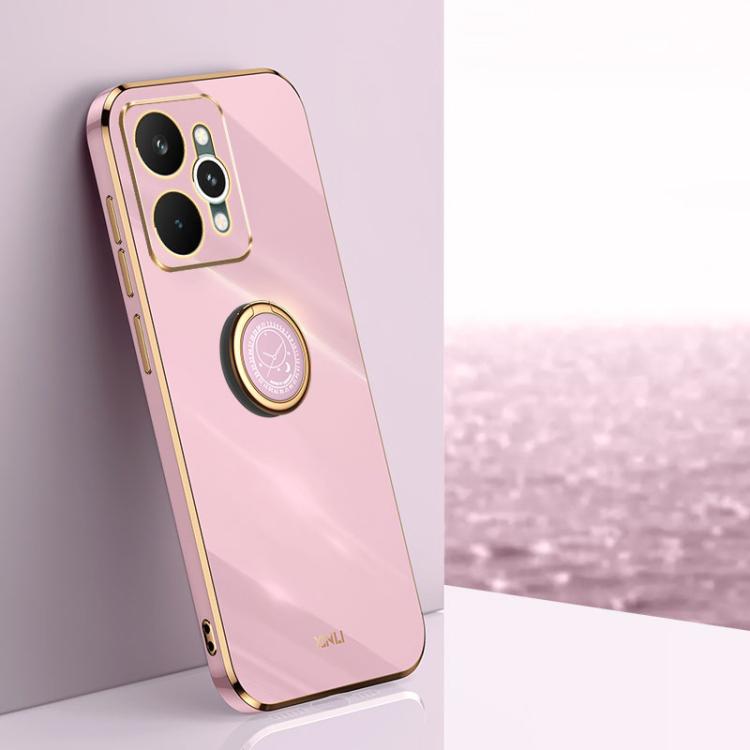 XINLI Straight Edge 6D Electroplate TPU Phone Case with Ring Holder, For Realme Note 80 4G, For Realme 16 Pro 5G, For Realme GT 8 Pro 5G, For Realme 15 5G Global, For Realme 14 5G Global, For Realme Neo7X