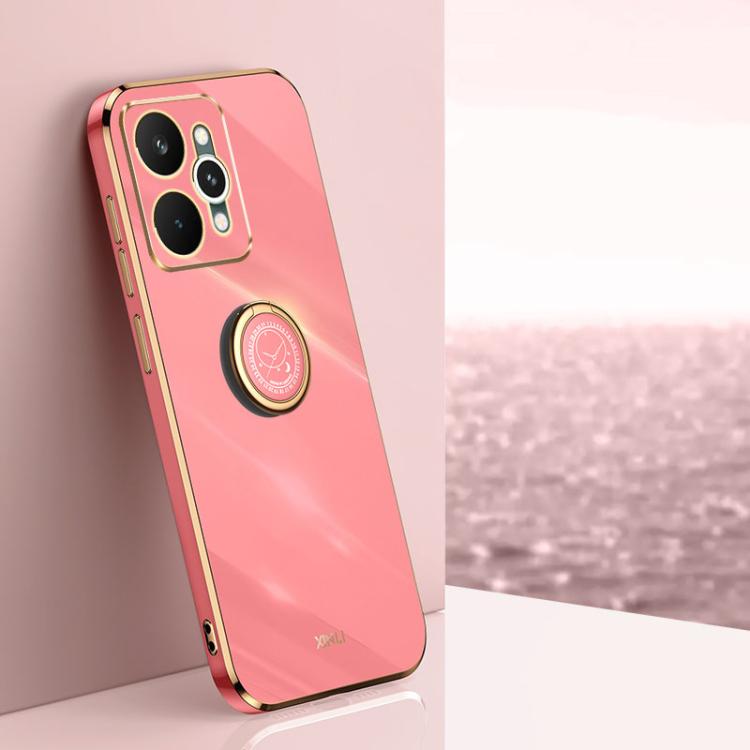 XINLI Straight Edge 6D Electroplate TPU Phone Case with Ring Holder, For Realme Note 80 4G, For Realme 16 Pro 5G, For Realme GT 8 Pro 5G, For Realme 15 5G Global, For Realme 14 5G Global, For Realme Neo7X