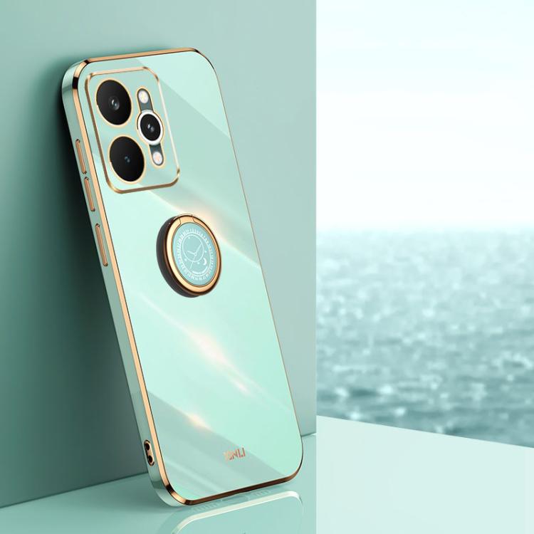 XINLI Straight Edge 6D Electroplate TPU Phone Case with Ring Holder, For Realme Note 80 4G, For Realme 16 Pro 5G, For Realme GT 8 Pro 5G, For Realme 15 5G Global, For Realme 14 5G Global, For Realme Neo7X