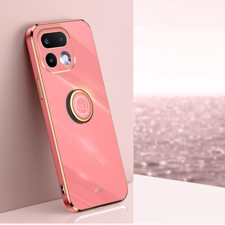XINLI Straight Edge 6D Electroplate TPU Phone Case with Ring Holder, For Realme Note 80 4G, For Realme 16 Pro 5G, For Realme GT 8 Pro 5G, For Realme 15 5G Global, For Realme 14 5G Global, For Realme Neo7X