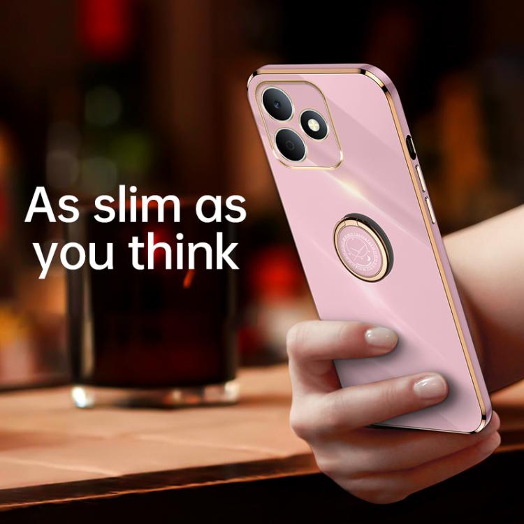 XINLI Straight Edge 6D Electroplate TPU Phone Case with Ring Holder, For Realme Note 80 4G, For Realme 16 Pro 5G, For Realme GT 8 Pro 5G, For Realme 15 5G Global, For Realme 14 5G Global, For Realme Neo7X