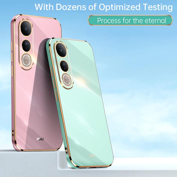 XINLI Straight Edge 6D Electroplate TPU Phone Case, For vivo V50 Lite, For vivo V50, For vivo Y300 Pro, For vivo S18 Pro, For vivo S18e, For vivo X100 Pro 5G