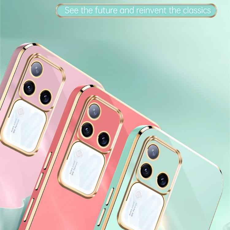 XINLI Straight Edge 6D Electroplate TPU Phone Case, For vivo S18 Pro, For vivo S18e, For vivo X100 Pro 5G, For vivo iQOO 12 Pro 5G, For vivo iQOO 12 5G, For vivo Y17S 4G