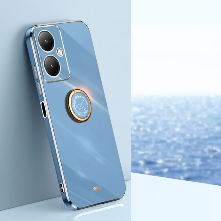 XINLI Straight Edge 6D Electroplate TPU Phone Case with Ring Holder, For vivo Y17S 4G, For vivo Y35M+, For vivo S17, For vivo S17e, For vivo Y78+, For vivo iQOO Pro