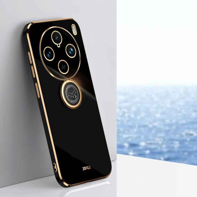 XINLI Straight Edge 6D Electroplate TPU Phone Case with Ring Holder, For vivo X100 Pro 5G, For vivo iQOO 12 Pro 5G, For vivo iQOO 12 5G, For vivo Y17S 4G, For vivo Y35M+, For vivo S17