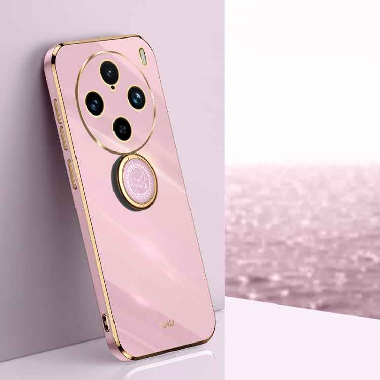 XINLI Straight Edge 6D Electroplate TPU Phone Case with Ring Holder, For vivo X100 Pro 5G, For vivo iQOO 12 Pro 5G, For vivo iQOO 12 5G, For vivo Y17S 4G, For vivo Y35M+, For vivo S17