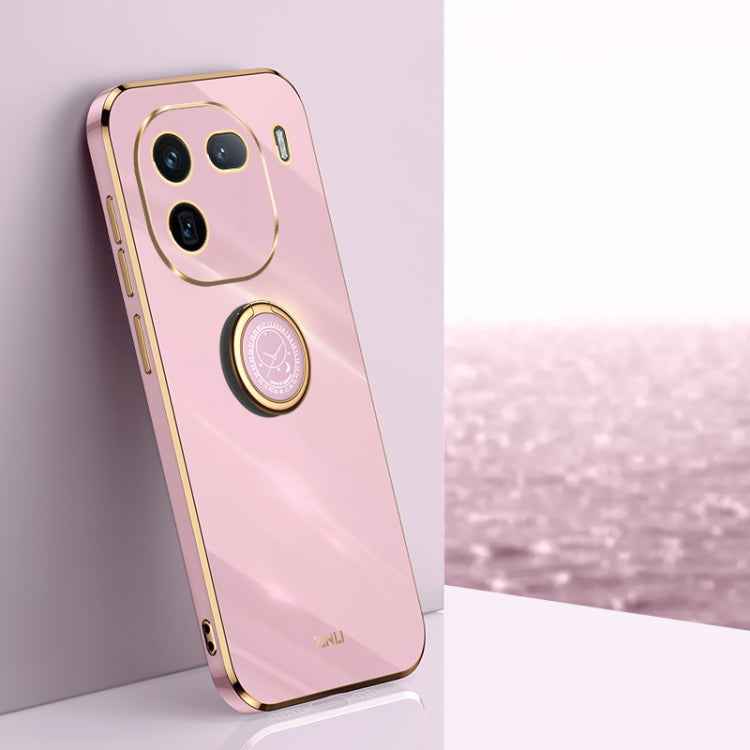 XINLI Straight Edge 6D Electroplate TPU Phone Case with Ring Holder, For vivo X100 Pro 5G, For vivo iQOO 12 Pro 5G, For vivo iQOO 12 5G, For vivo Y17S 4G, For vivo Y35M+, For vivo S17