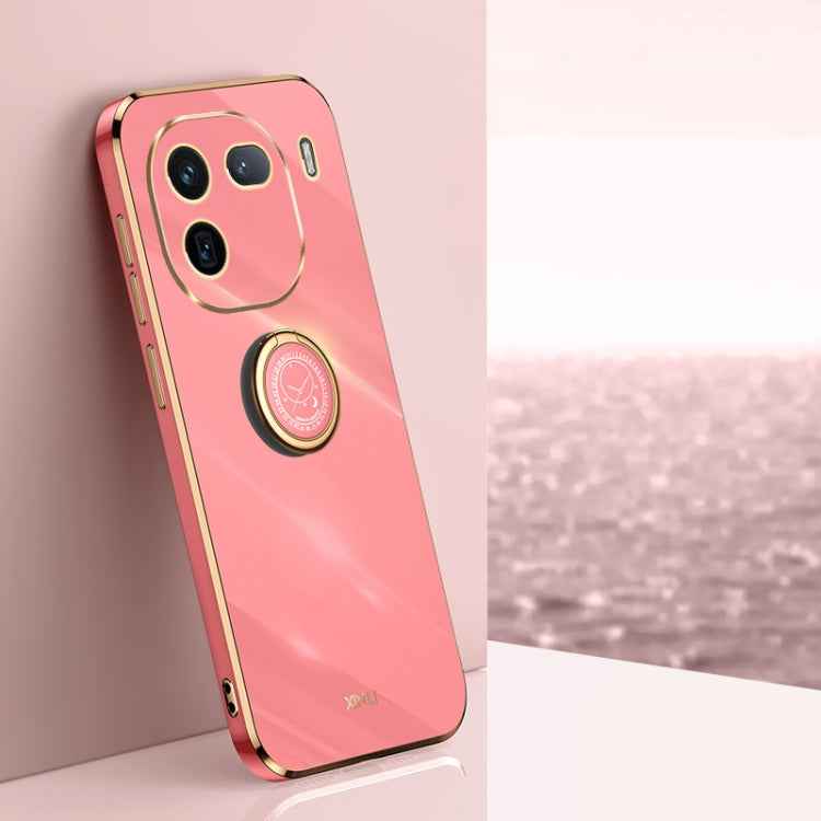 XINLI Straight Edge 6D Electroplate TPU Phone Case with Ring Holder, For vivo X100 Pro 5G, For vivo iQOO 12 Pro 5G, For vivo iQOO 12 5G, For vivo Y17S 4G, For vivo Y35M+, For vivo S17