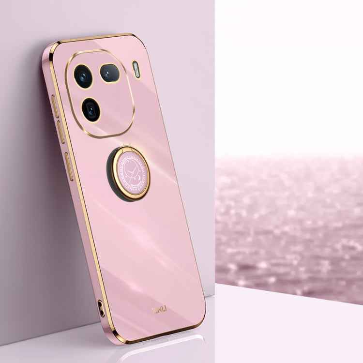 XINLI Straight Edge 6D Electroplate TPU Phone Case with Ring Holder, For vivo X100 Pro 5G, For vivo iQOO 12 Pro 5G, For vivo iQOO 12 5G, For vivo Y17S 4G, For vivo Y35M+, For vivo S17
