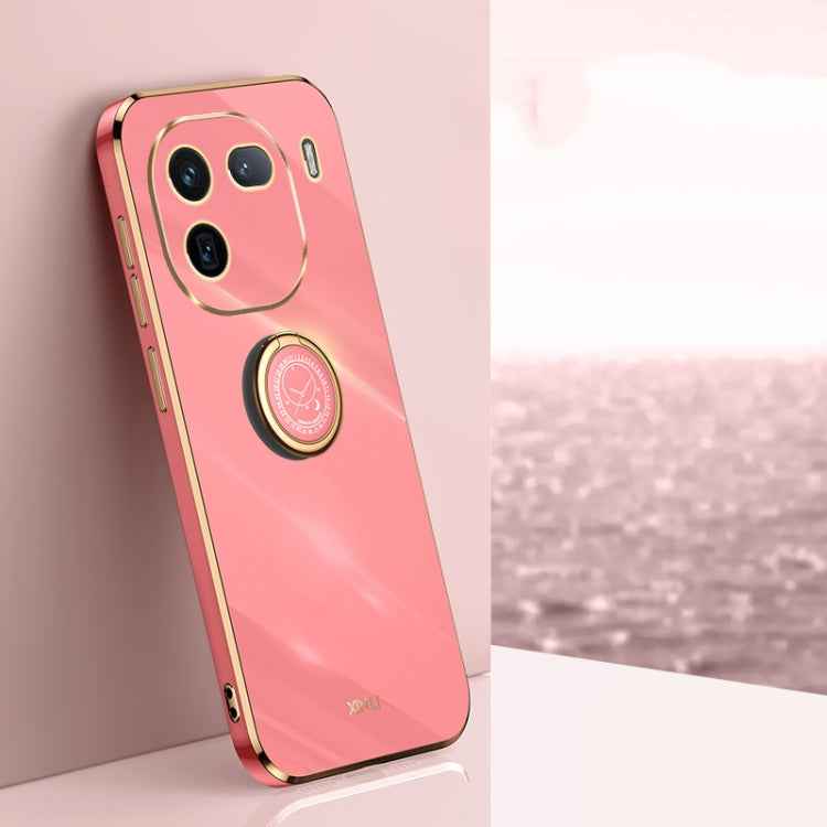 XINLI Straight Edge 6D Electroplate TPU Phone Case with Ring Holder, For vivo X100 Pro 5G, For vivo iQOO 12 Pro 5G, For vivo iQOO 12 5G, For vivo Y17S 4G, For vivo Y35M+, For vivo S17
