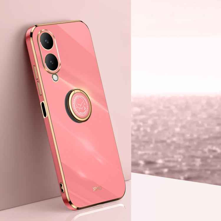 XINLI Straight Edge 6D Electroplate TPU Phone Case with Ring Holder, For vivo X100 Pro 5G, For vivo iQOO 12 Pro 5G, For vivo iQOO 12 5G, For vivo Y17S 4G, For vivo Y35M+, For vivo S17