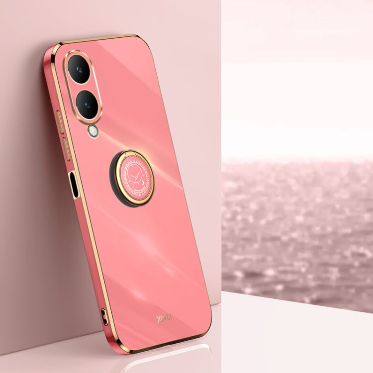 XINLI Straight Edge 6D Electroplate TPU Phone Case with Ring Holder, For vivo Y17S 4G, For vivo Y35M+, For vivo S17, For vivo S17e, For vivo Y78+, For vivo iQOO Pro