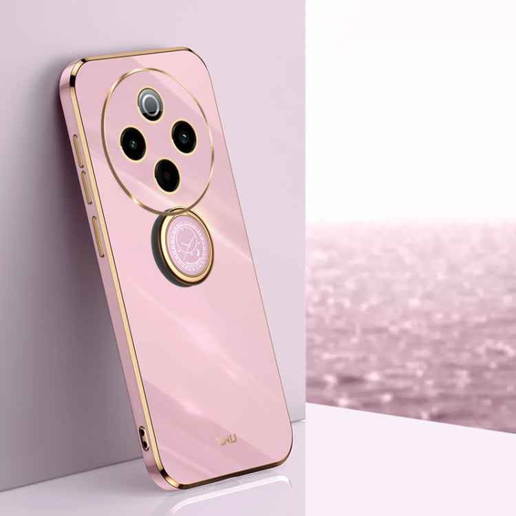 XINLI Straight Edge 6D Electroplate TPU Phone Case with Ring Holder, For vivo S20 Pro, For vivo iQOO 13, For vivo Y300 Pro, For vivo V40 Lite 5G, For vivo S18 Pro, For vivo S18e
