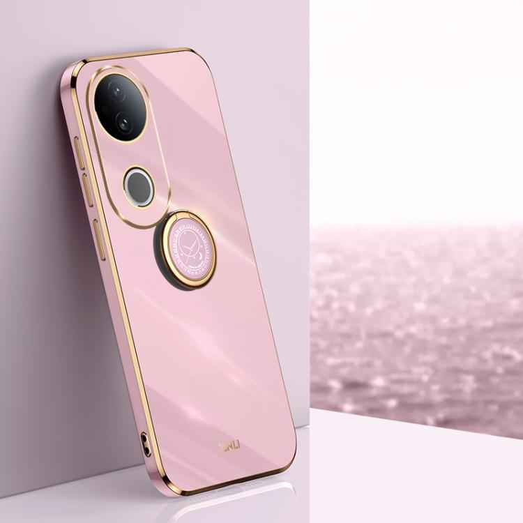 XINLI Straight Edge 6D Electroplate TPU Phone Case with Ring Holder, For vivo S30 Pro mini 5G, For vivo S30 5G, For vivo X200 Ultra, For vivo V50 Lite, For vivo V50, For vivo S20